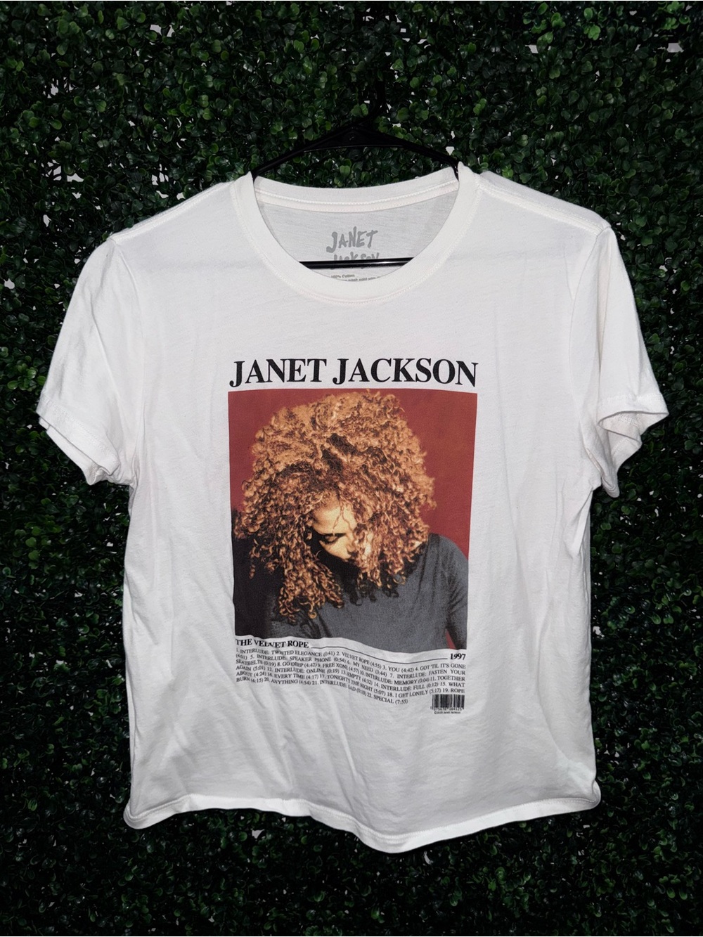 Janet Jackson The Velvet Rope Cropped Graphic Tee - Size Medium